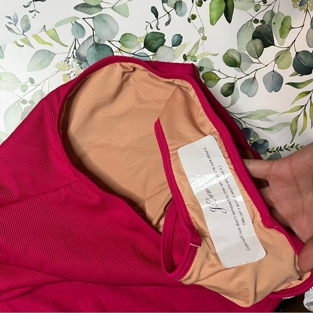 nwt J Crew one shoulder ribbed swimsuit in pink size 18 - Picture 9 of 9